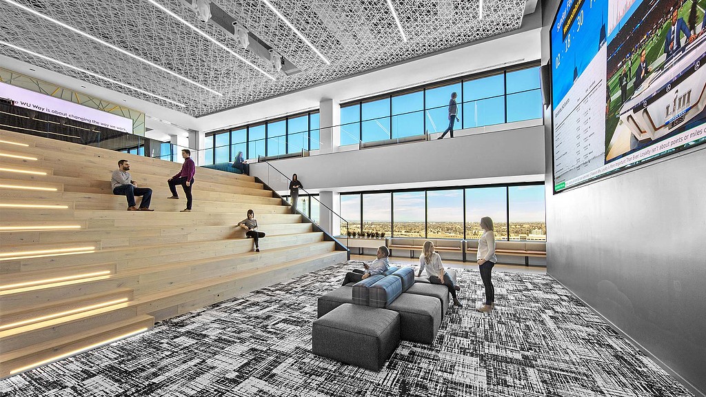 A group of people in a room.